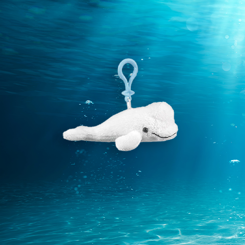 Beluga whale plush toy on sale