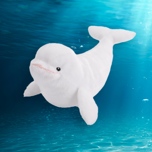 Beluga whale plush toy on sale