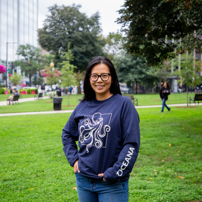 Navy Octopus Crewneck Sweater
