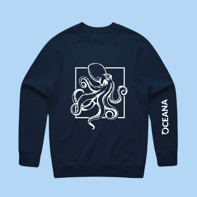 Navy Octopus Crewneck Sweater