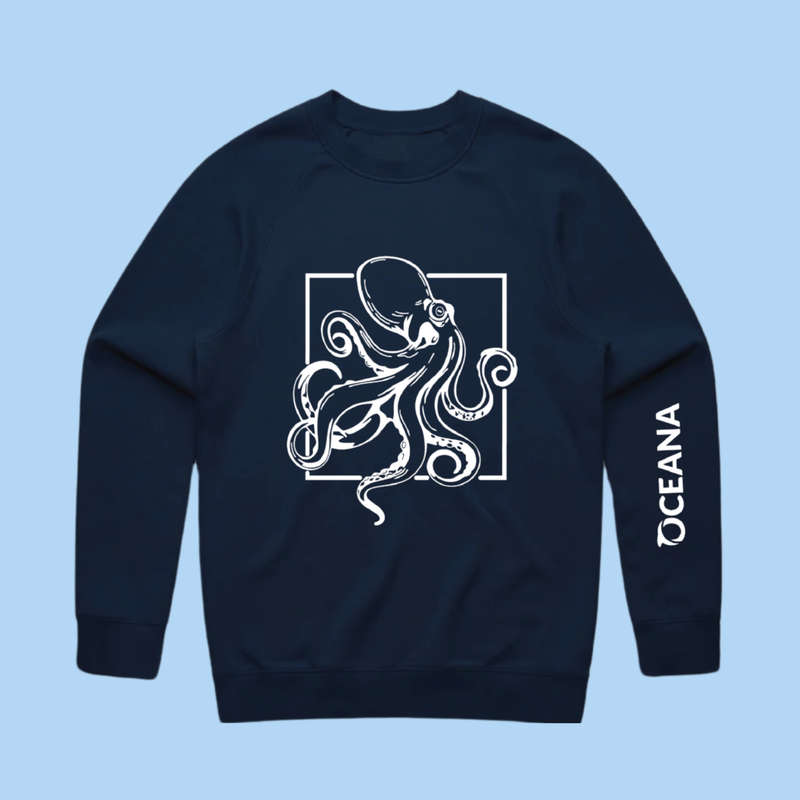 Navy Octopus Crewneck Sweater
