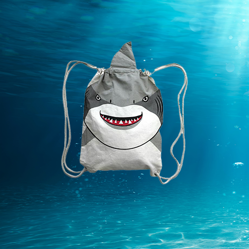 Great White Shark Drawstring Bag